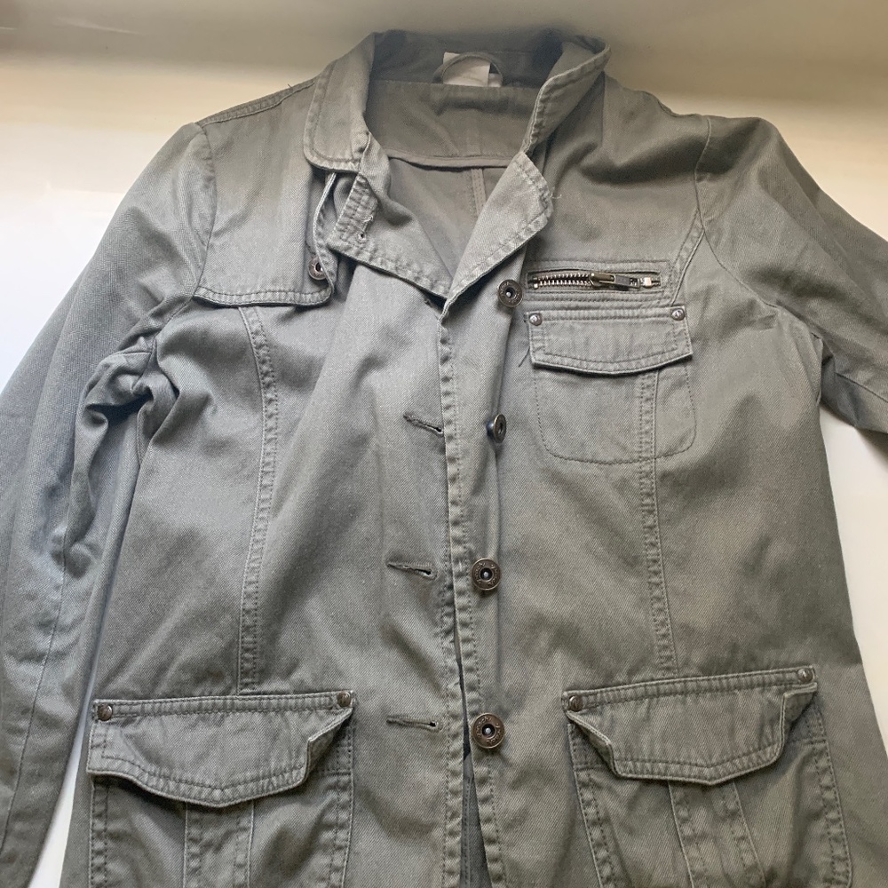 reseda green  jean jacket